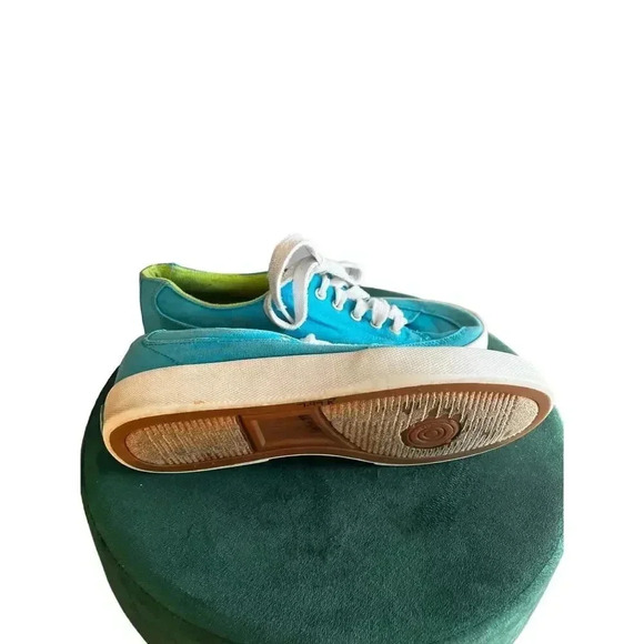 Polo canvas sneakers turquoise and neon green size 9.5 - Picture 4 of 6